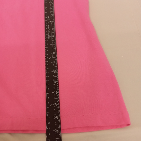 22/24W PINK L.a. blues perfect fit stretch FLAT sequins v neck detail collar top - Picture 9 of 9